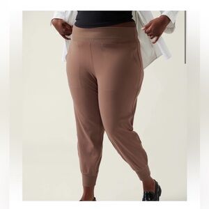 NWT Athleta Venice Rustic Beige Neutral Casual Travel Joggers Pants plus size 3X